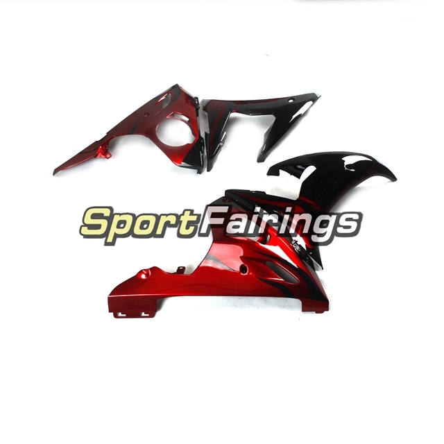 Fairing Kit Fit For Yamaha YZF R6 2003 2004 R6S 06 - 09 -Gloss Black and Deep Red