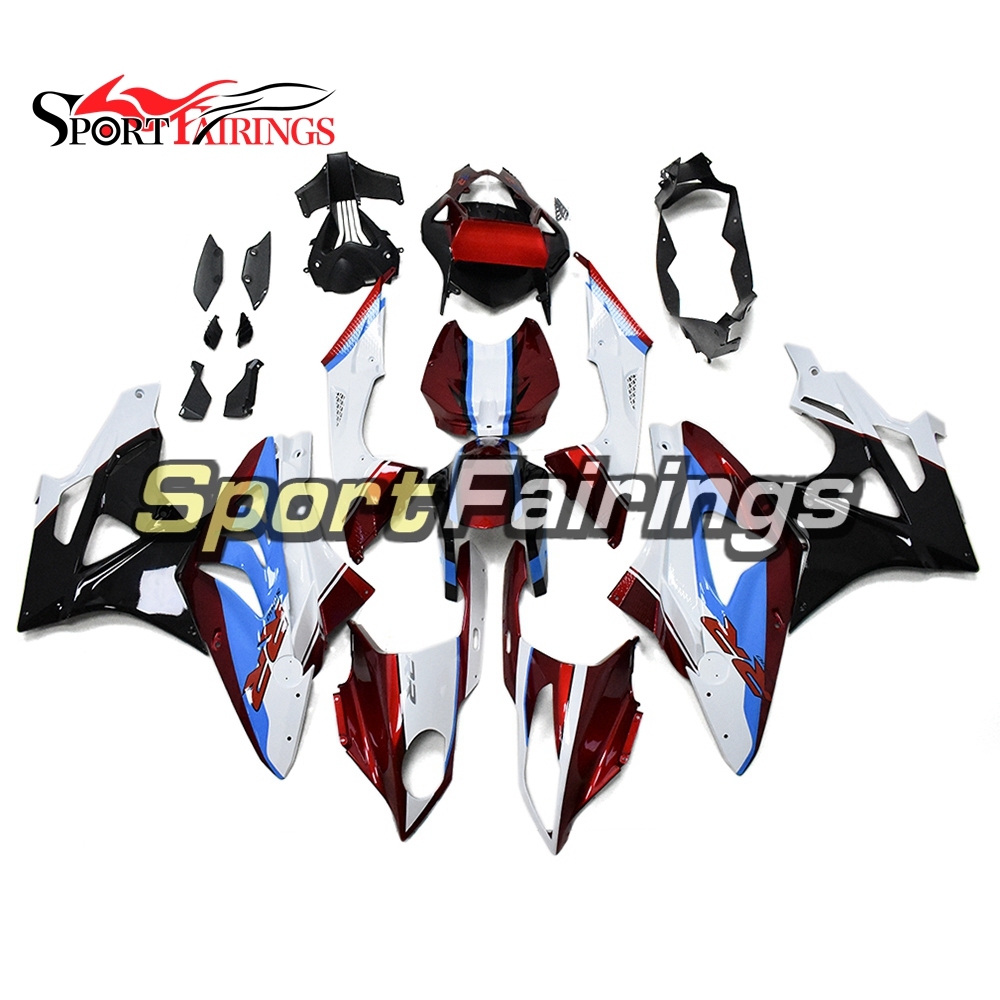 Fairing Kit Fit For BMW S1000RR 2011 - 2014 - White and Deep Red