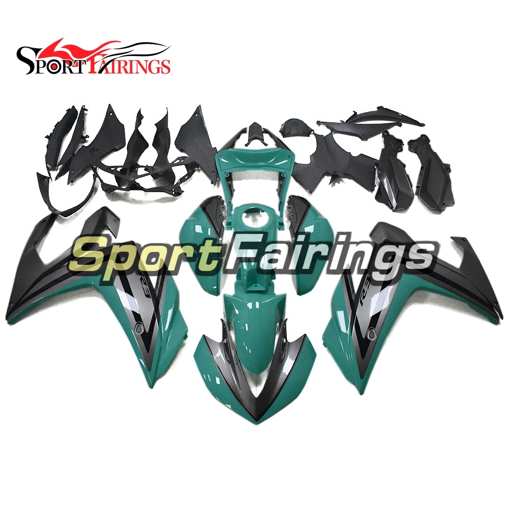 Fairing Kit Fit For Yamaha YZF R25 R3 2014 - 2018 -Blue Grey and Black