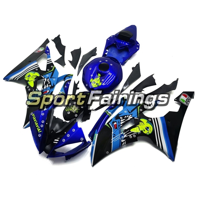 Fairing Kit Fit For Yamaha YZF R6 2008 - 2016 - Shark Attack Blue and Black