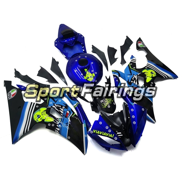 Fairing Kit Fit For Yamaha YZF R6 2008 - 2016 - Shark Attack Blue and Black