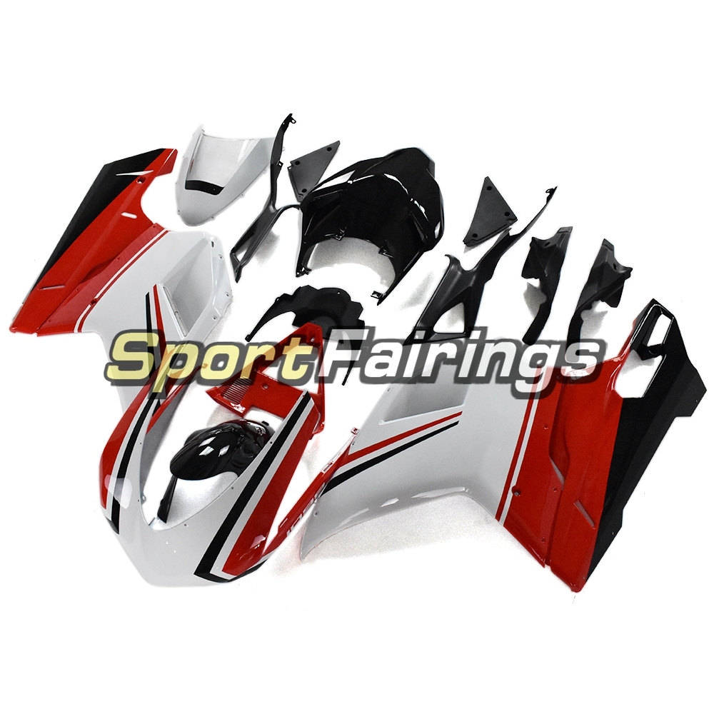 Complete Fairing Kit Fit For Ducati 1098 1198 848 2007 - 2012 - White Red Black