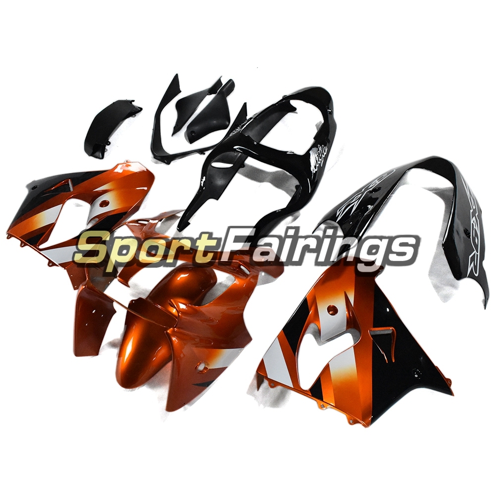 Complete Fairing Kit Fit For Kawasaki ZX9R 2000 - 2001 - Orange Black Edition