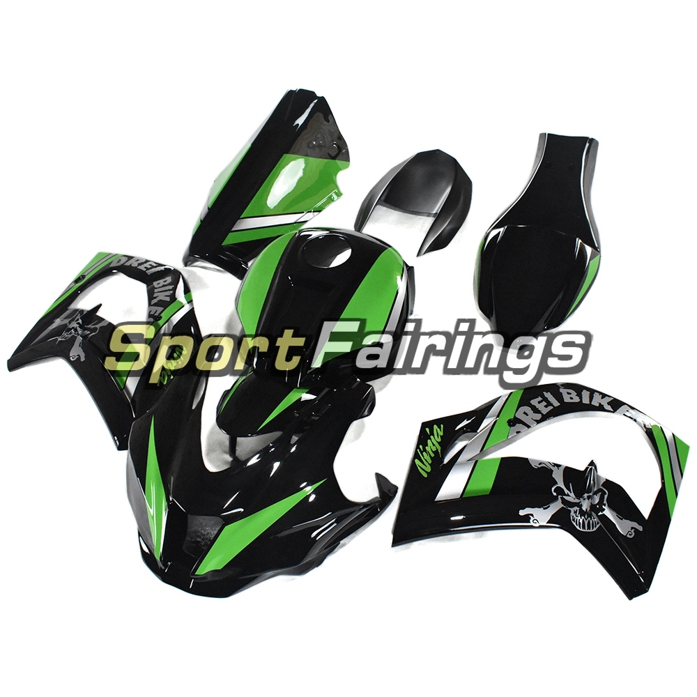 Full Fiberglass Racing Fairing Kit Fit For Kawasaki ZX10R 2016-2018 - Gloss Green Black