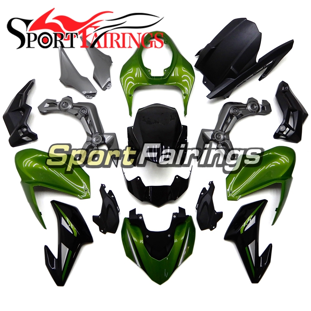 Motorcycle Fairing Kit Fit For Kawasaki Z900 2017 - 2018 - Green Black Grey