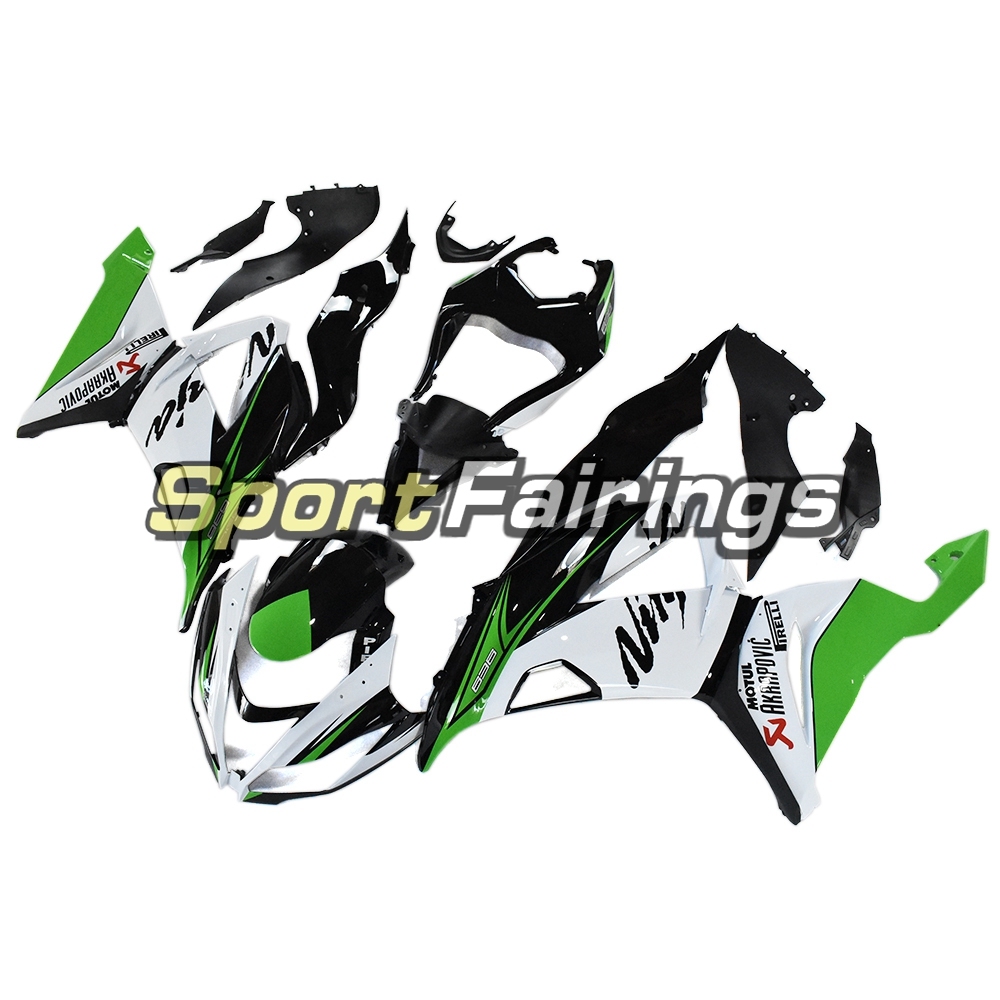 Motorcycle Fairing Kit Fit For Kawasaki ZX-6R 2013 - 2017 - Green Black White