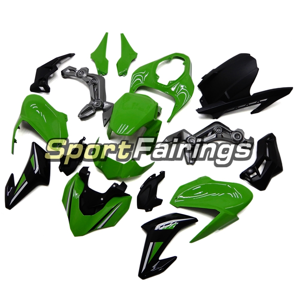 Motorcycle Fairing Kit Fit For Kawasaki Z900 2017 - 2018 - Gloss Green Black Grey