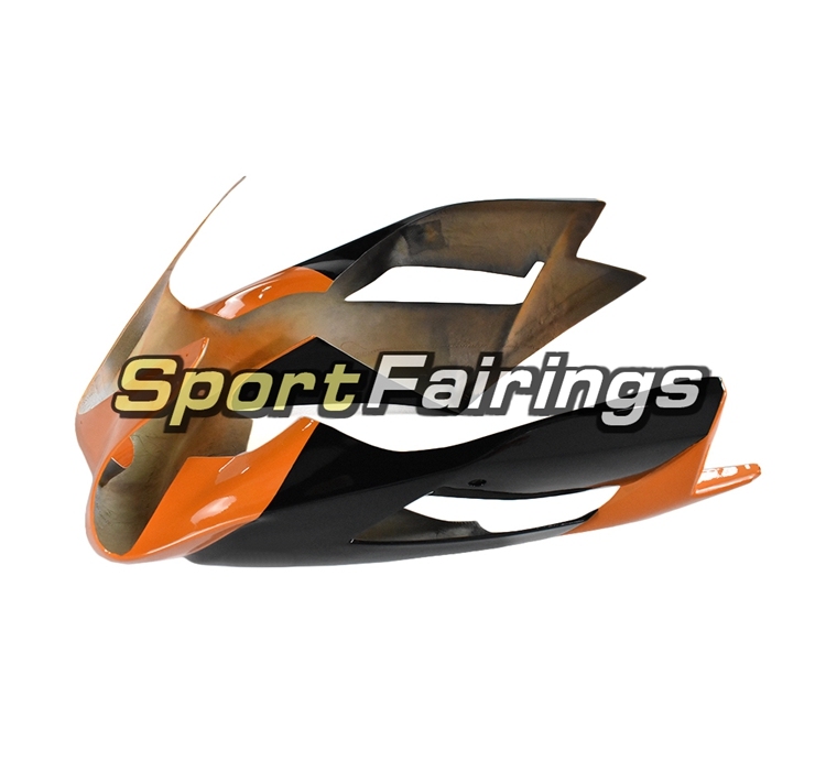 Fiberglass Racing Fairings Kit Fit For Kawasaki ZX-6R 636 2007 - 2008- Glossy Orange Black