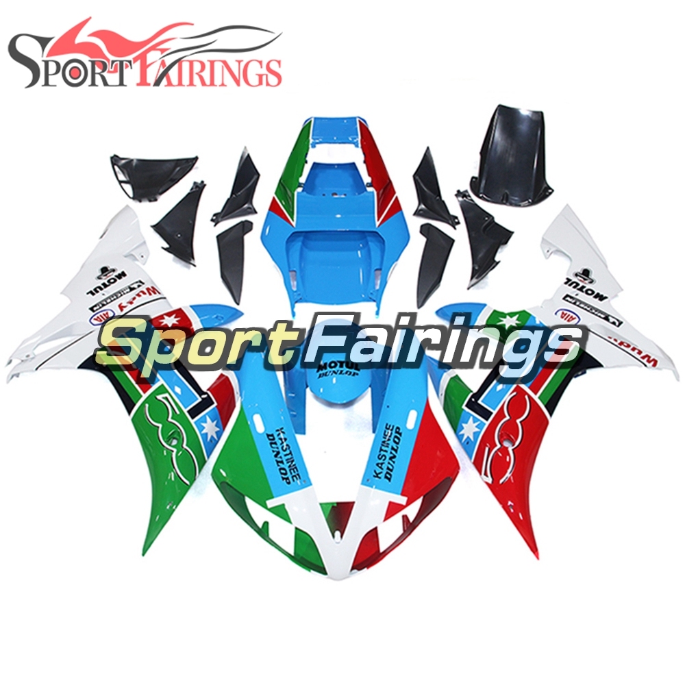 Fairing Kit Fit For Yamaha YZF R1 2002 2003 - Green Blue