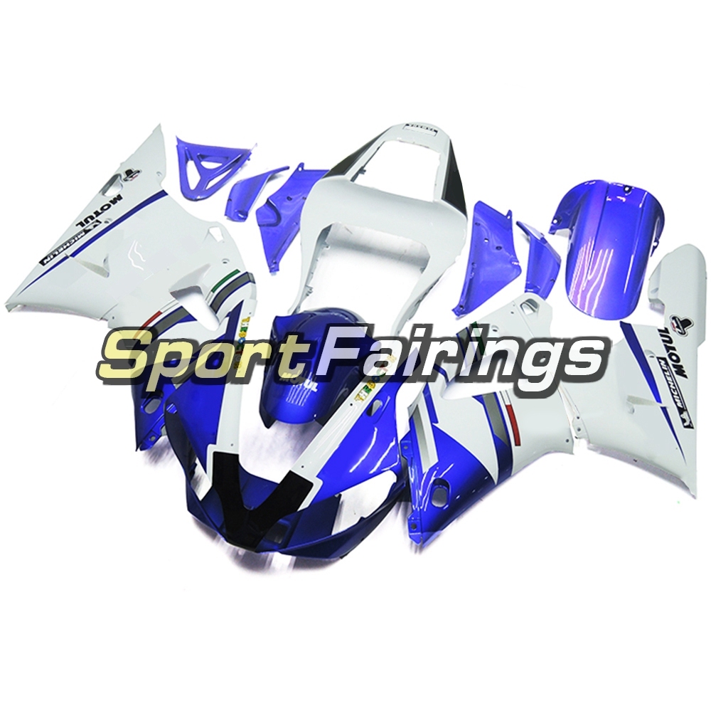 Fairing Kit Fit For Yamaha YZF R1 2000 2001 - White Blue