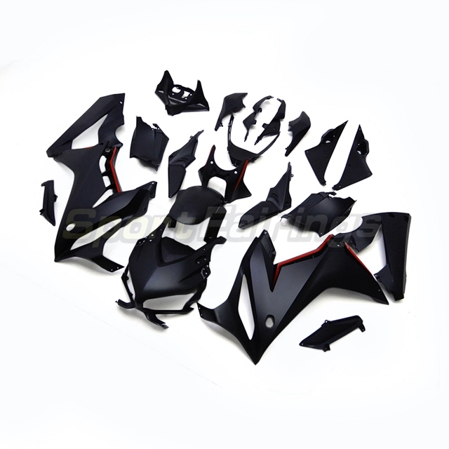 Fairing Kit fit for Honda CBR650R 2019 - 2020 - Matte Black with Red Lines
