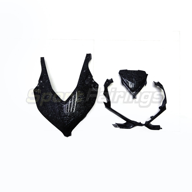 Carbon Effect ABS Plastic Fairing Kit fit for Honda CBR650R 2019 - 2020 - Forged Pattern Marbling