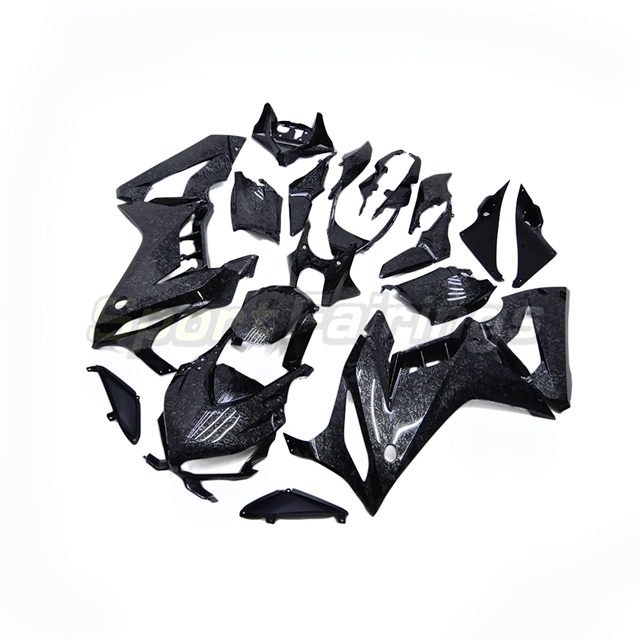 Carbon Effect ABS Plastic Fairing Kit fit for Honda CBR650R 2019 - 2020 - Forged Pattern Marbling