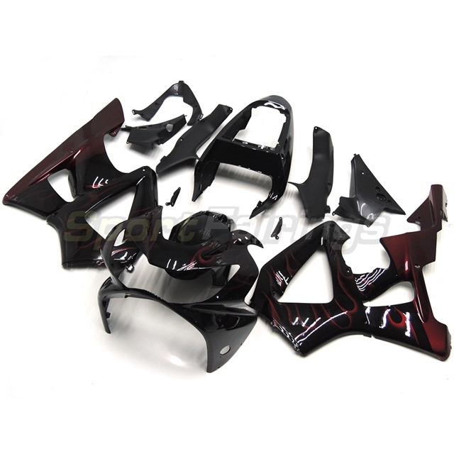 Fairing Kit fit for Honda CBR900RR 2000-2001 - Black Dark Red
