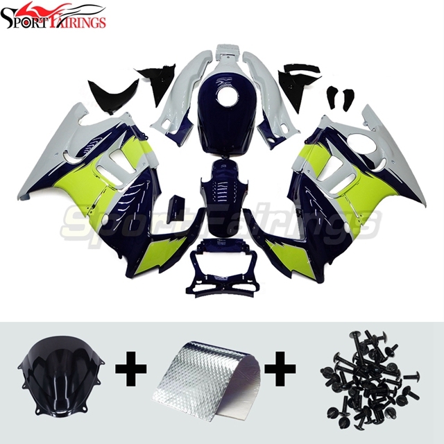 Fairing Kit fit for Honda CBR600F3 1995 - 1996 - Neon Yellow Dark Blue White