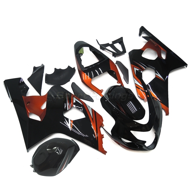 Sportfairings Fairing Kit fit for Suzuki GSXR600 GSXR750 2004 - 2005 - Black Orange
