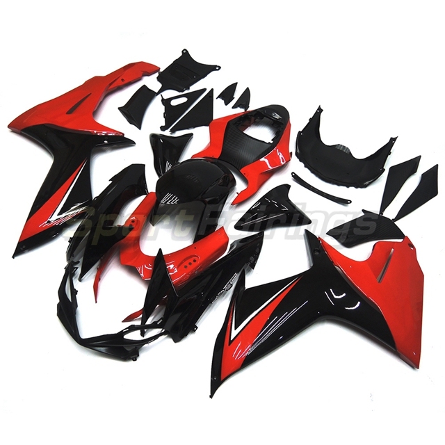 Sportfairings Fairing Kit fit for Suzuki GSXR600 GSXR750 2011 - 2021 - Black Red