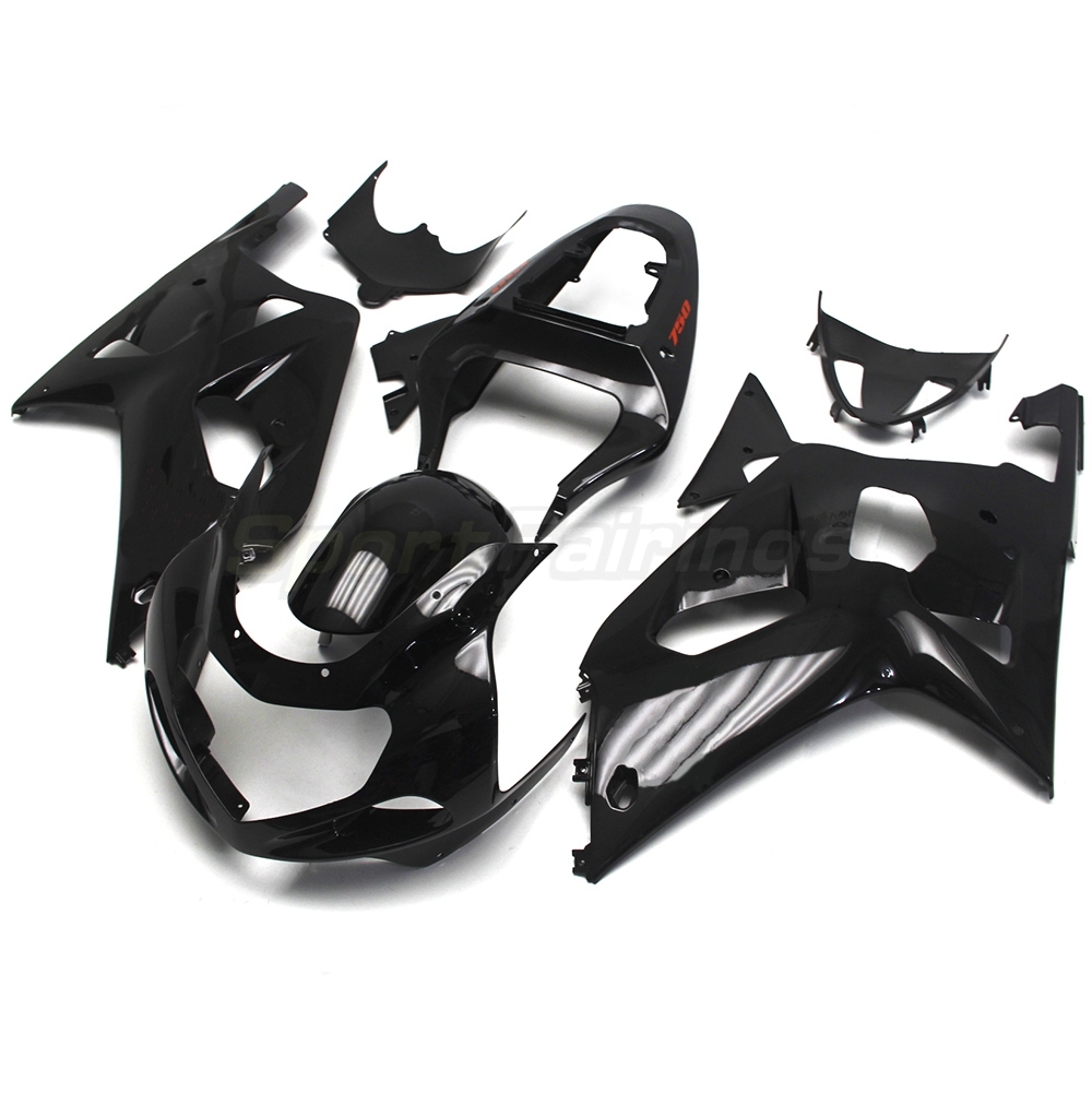 Sportfairings Fairing Kit fit for Suzuki GSXR600 GSXR750 2000 - 2003 - Gloss Black