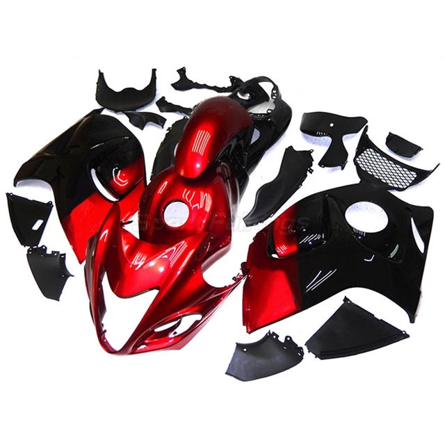 Sportfairings Fairing Kit fit for Suzuki Hayabusa GSX1300R 2008 - 2020 - Candy Red Black
