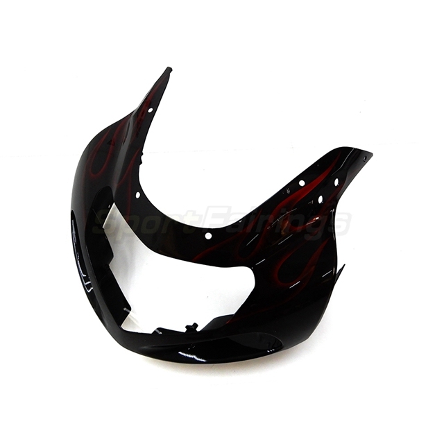 Sportfairings Fairing Kit fit for Suzuki GSXR1000 2000 - 2002 - Black with Red Flames