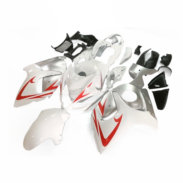 Sportfairings Fairing Kit fit for Suzuki Hayabusa GSX1300R 2008 - 2020 - White Grey Red