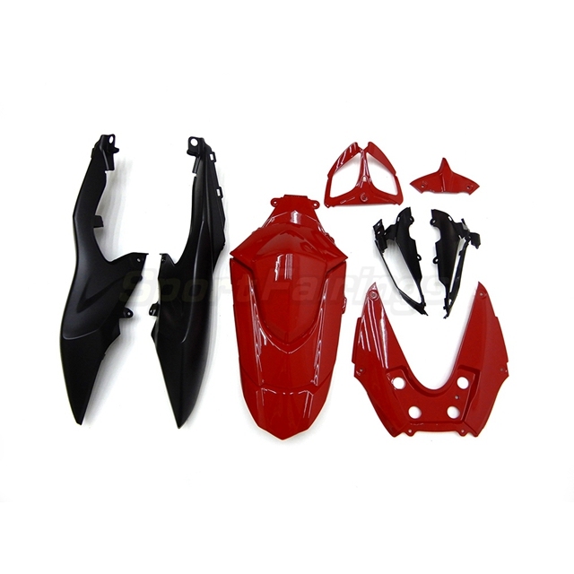 Sportfairings Fairing Kit fit for Suzuki GSXR1000 2009 - 2016 - Matte Black Red Gloss Black