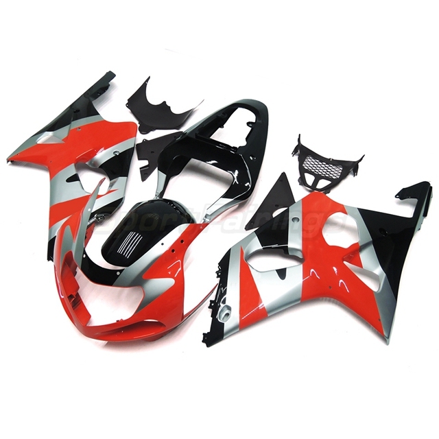 Sportfairings Fairing Kit fit for Suzuki GSXR1000 2000 - 2002 - Red Black Silver