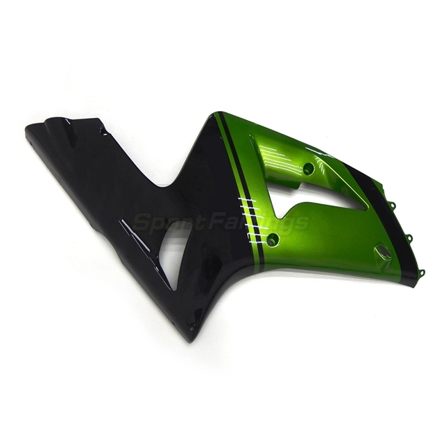 Sportfairings Fairing Kit fit for Kawasaki Ninja ZX6R 2003 - 2004 - Deep Gloss Green Black