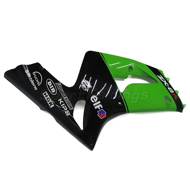 Sportfairings Fairing Kit fit for Kawasaki Ninja ZX6R 2003 - 2004 - Green Black