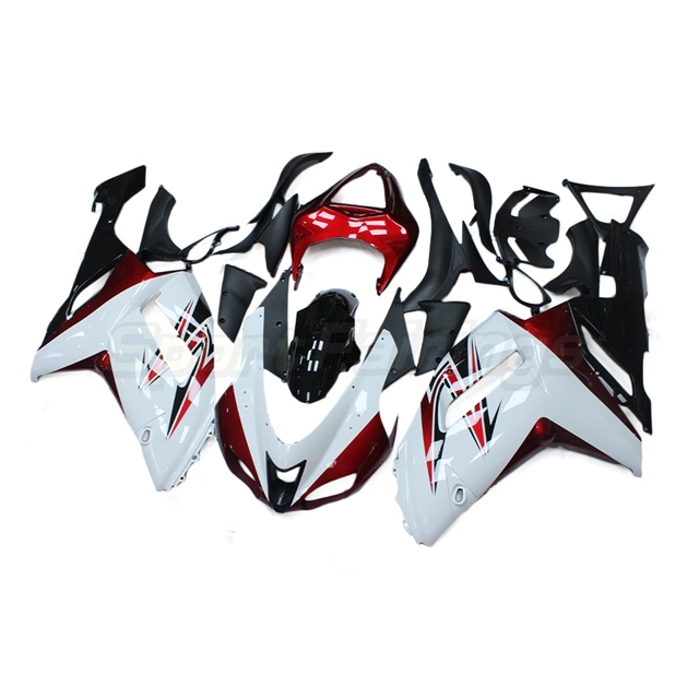 Sportfairings Fairing Kit fit for Kawasaki Ninja ZX6R 2007 - 2008 - White Black Red