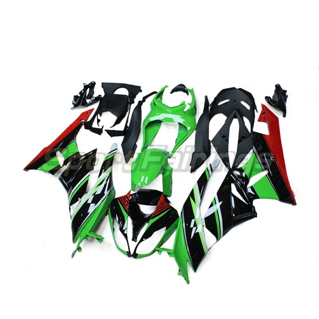 Sportfairings Fairing Kit fit for Kawasaki Ninja ZX6R 2009 - 2012 - Green Black Red