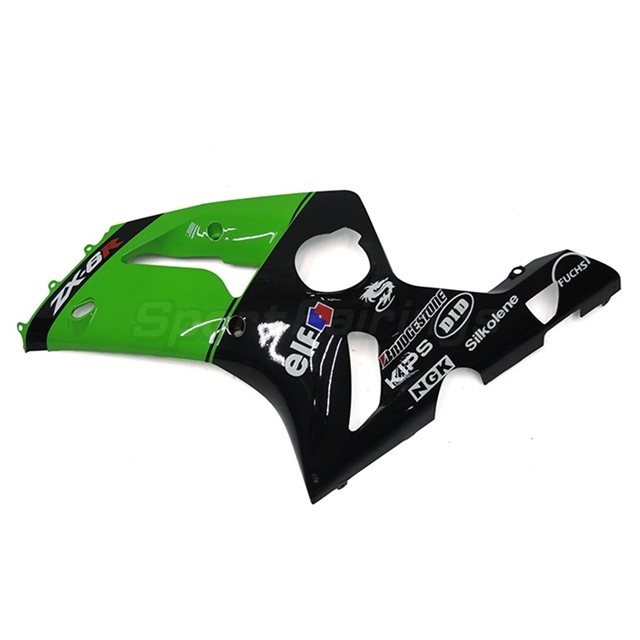Sportfairings Fairing Kit fit for Kawasaki Ninja ZX6R 2003 - 2004 - Green Black
