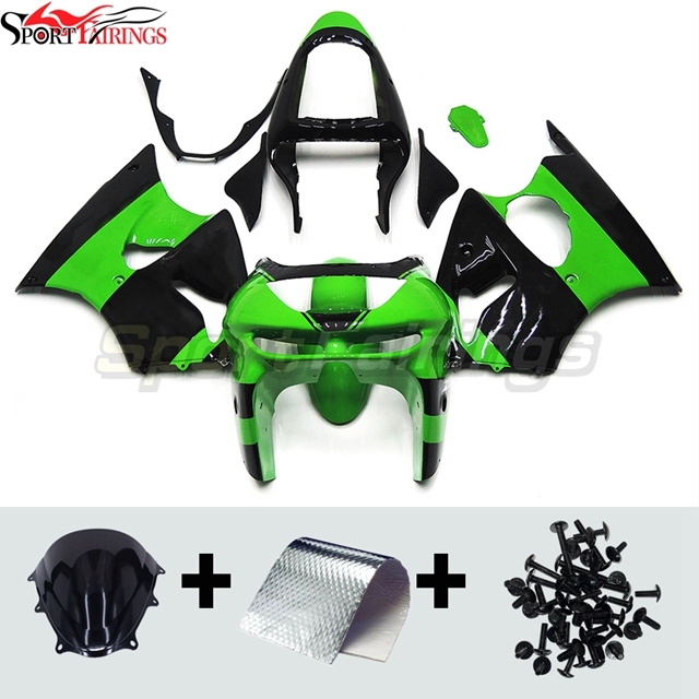 Sportfairings Fairing Kit fit for Kawasaki Ninja ZX6R 1998 - 1999 - Green Black