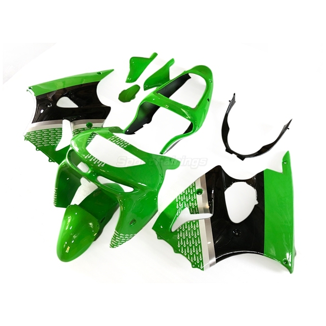 Sportfairings Fairing Kit fit for Kawasaki Ninja ZX6R 1998 - 1999 - Green Black White