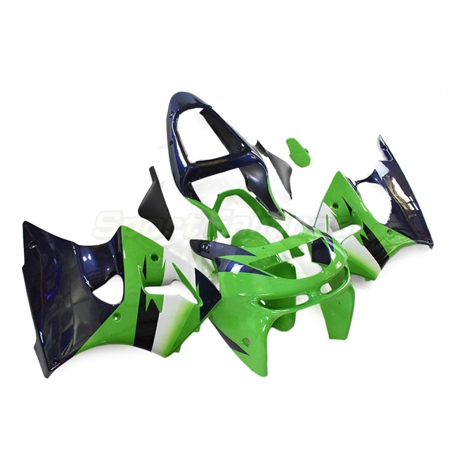 Sportfairings Fairing Kit fit for Kawasaki Ninja ZX6R 1998 - 1999 - Green Dark Blue