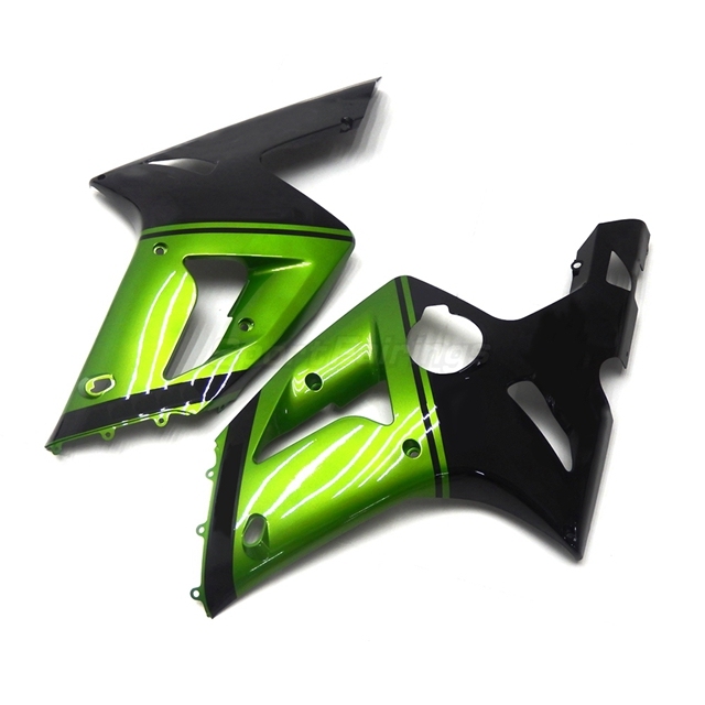 Sportfairings Fairing Kit fit for Kawasaki Ninja ZX6R 2003 - 2004 - Deep Gloss Green Black
