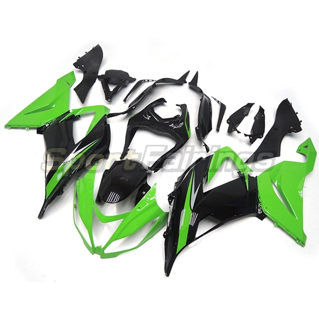 Sportfairings Fairing Kit fit for Kawasaki Ninja ZX6R 2013 - 2018 - Green Black
