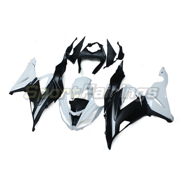 Sportfairings Fairing Kit fit for Kawasaki Ninja ZX6R 2013 - 2018 - White Black