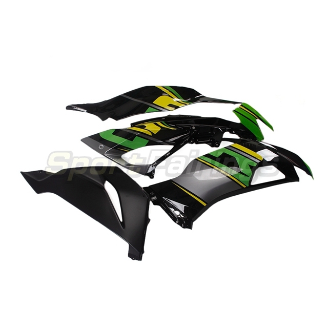 Sportfairings Fairing Kit fit for Kawasaki Ninja ZX6R 2019 - 2020 - Green Black Grey
