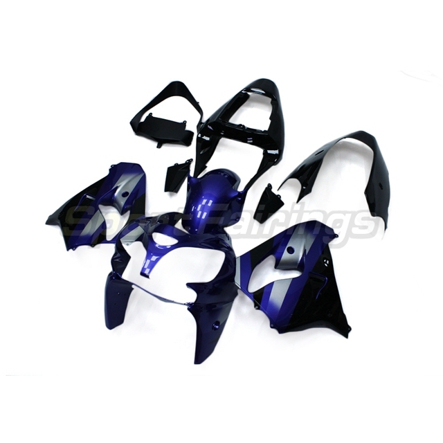 Sportfairings Fairing Kit fit for Kawasaki Ninja ZX9R 2002 - 2003 - Black Dark Blue Grey
