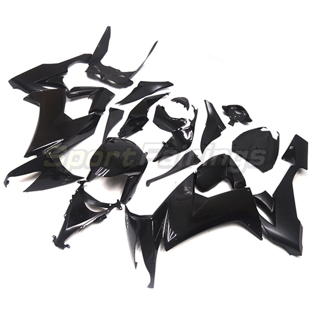 Sportfairings Fairing Kit fit for Kawasaki Ninja ZX10R 2008 - 2010 - Gloss Black Matte Black
