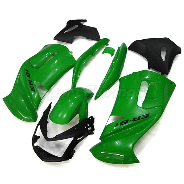 Sportfairings Fairing Kit fit for Kawasaki Ninja 650R 2006 - 2008 - Green Black
