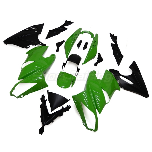 Sportfairings Fairing Kit fit for Kawasaki Ninja 650R 2009 - 2011 - Green Black