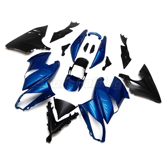 Sportfairings Fairing Kit fit for Kawasaki Ninja 650R 2009 - 2011 - Dark Blue Black