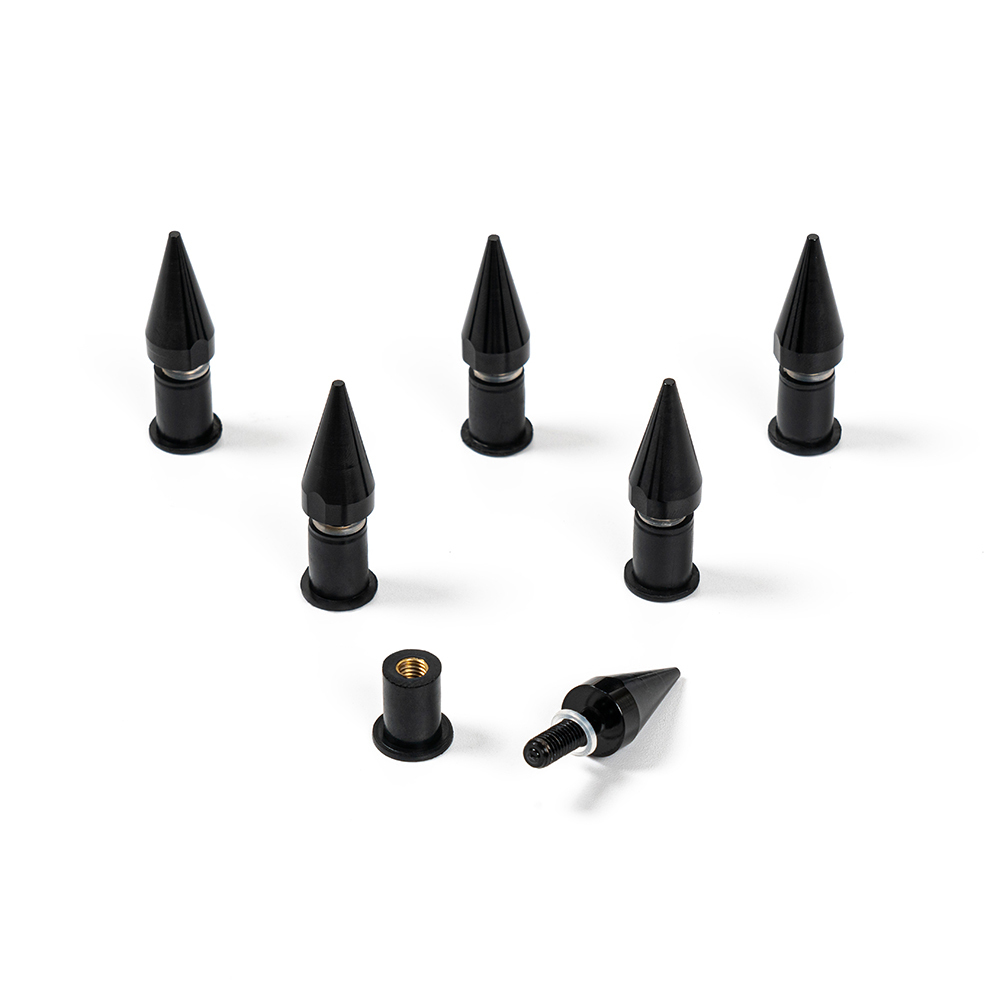 Sportfairings Universal Aluminum Sharp Smooth Windshield Bolts - Black