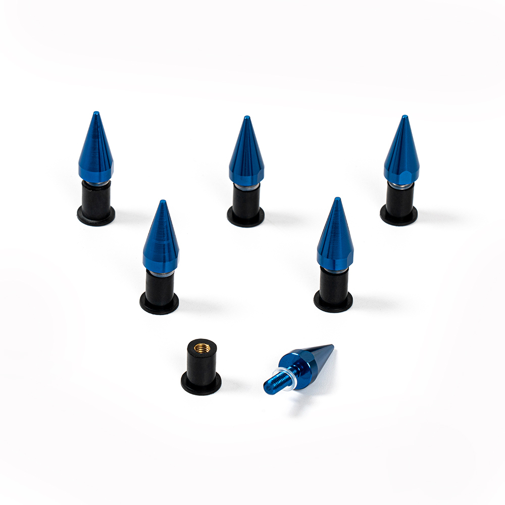 Sportfairings Universal Aluminum Sharp Smooth Windshield Bolts - Blue