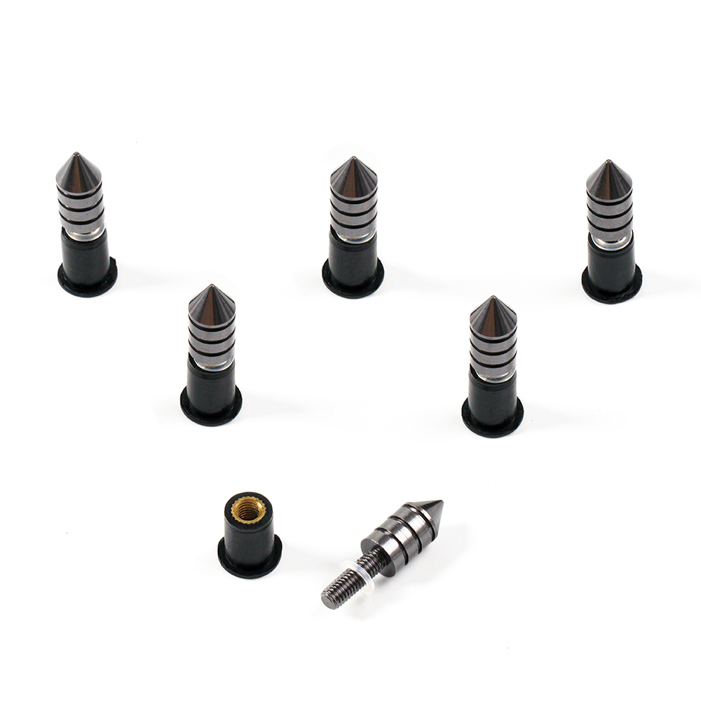 Sportfairings Universal Aluminum Sharp Threaded Windshield Bolts - Titanium
