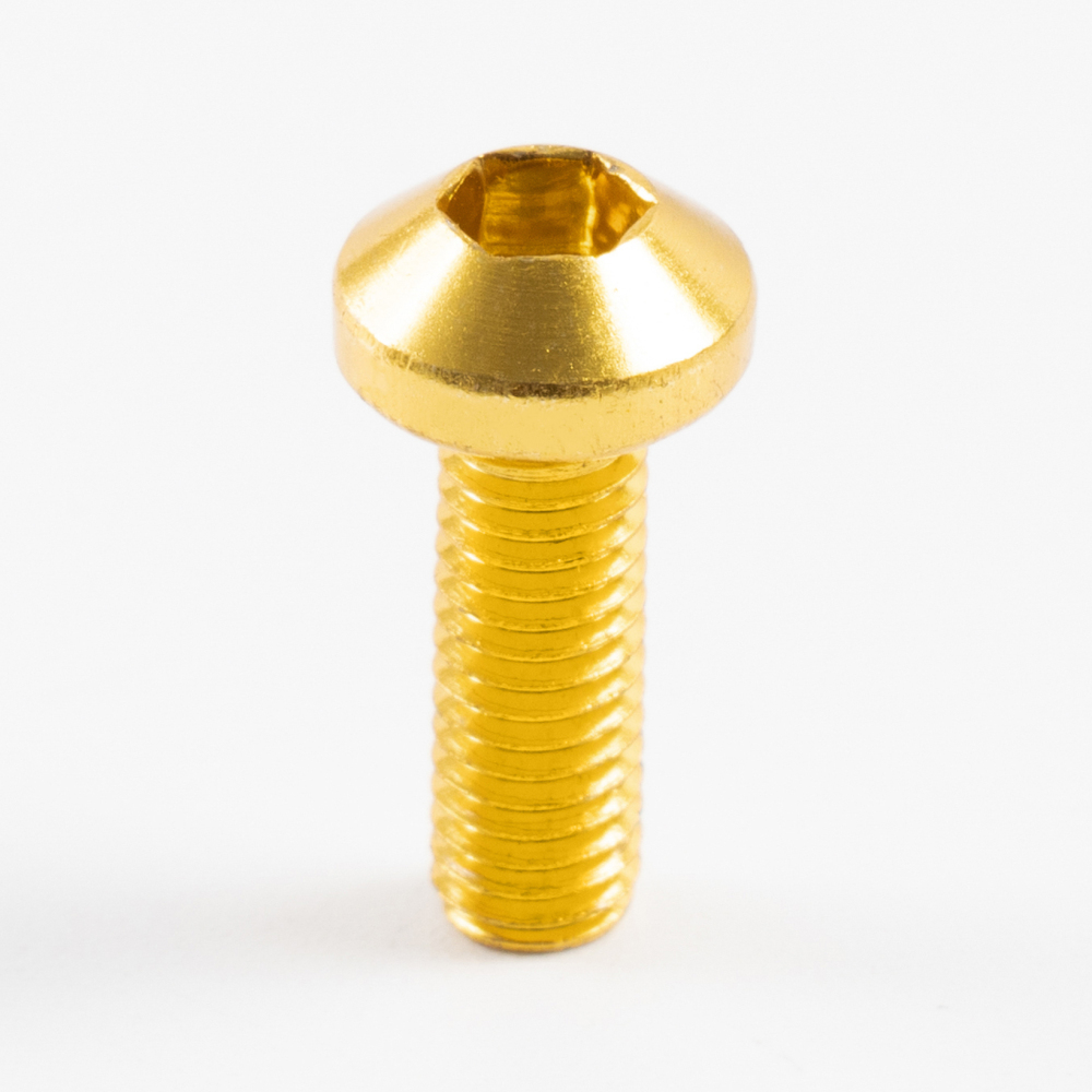 Sportfairings Universal Aluminum Round Smooth Windshield Bolts - Gold
