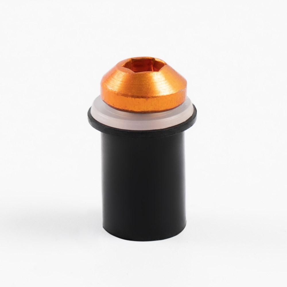 Sportfairings Universal Aluminum Round Smooth Windshield Bolts - Orange