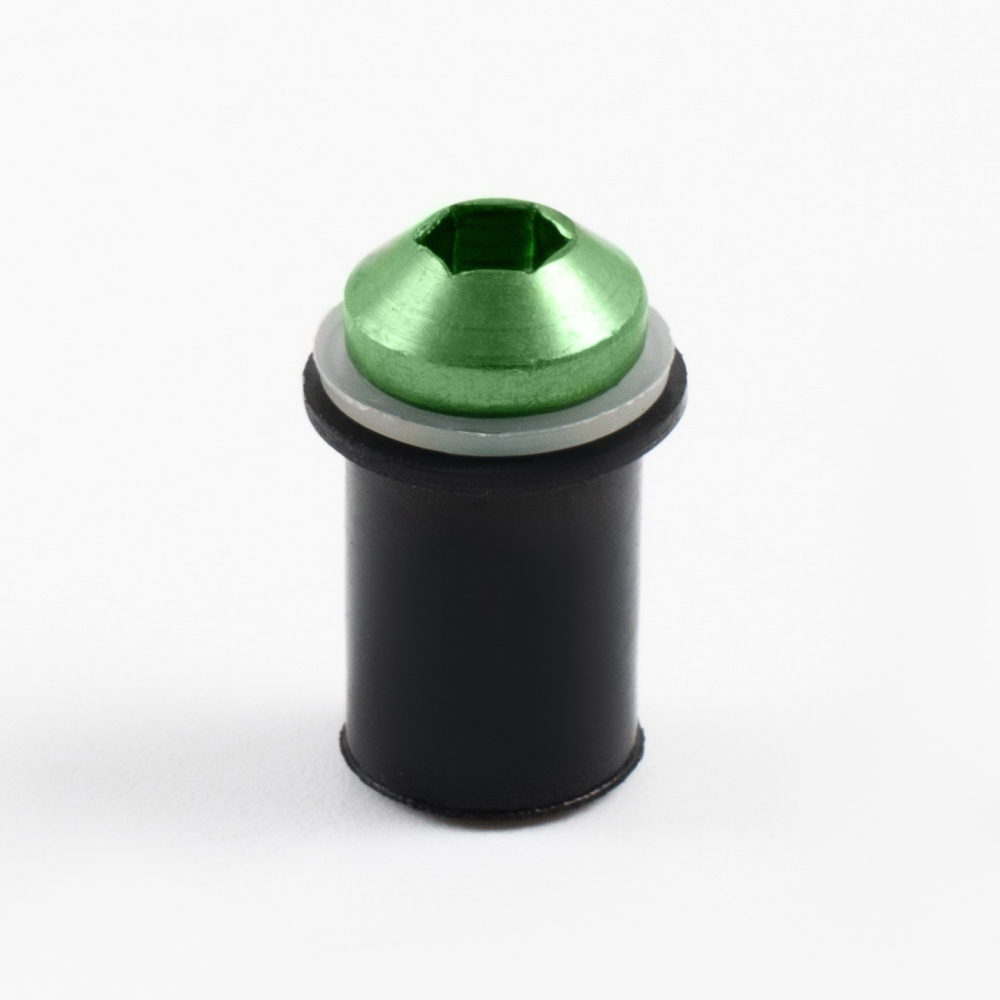 Sportfairings Universal Aluminum Round Smooth Windshield Bolts - Green